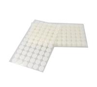 BORMAN - Adhesivo redondo, 200 pares de pelo + gancho con adhesivo fuerte doble cara, belcros en forma de lunares de 15 mm de diametro de color blanco, excelentes para multiples usos.