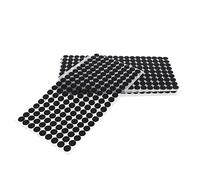 BORMAN - Adhesivo redondo, 500 pares de pelo + gancho con adhesivo fuerte doble cara, hook y loop en forma de lunares de 10 mm de diametro de color negro, excelentes para multiples usos.