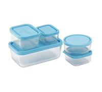 Bormioli Frigoverre - Caja de conservas de Vidrio Transparente, Set de 5