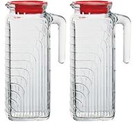 Bormioli Jarra con tapa frigo Gelo 1,2 litros, 229910MR1121990 (Paquete de 2)