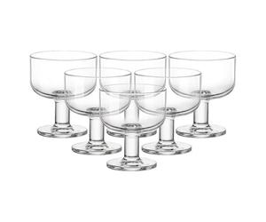 Bormioli Rocco 091250 Hosteria - Juego de 6 cuencos con pie, cristal, 24 cl