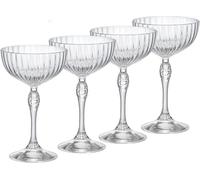 Bormioli Rocco America '20s Copa de cóctel de 8.5 onzas, transparente, juego de 4