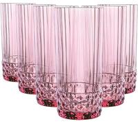 Bormioli Rocco America - Juego de 6 vasos lila, cristal, 48 cl