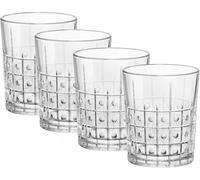 Bormioli Rocco Bartender Este - Vasos dobles de 13 onzas para bebidas frías, jugos y cócteles, transparentes, juego de 4