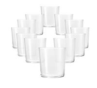 BORMIOLI ROCCO BODEGA Juego de 12 vasos de vidrio templado, Cristal resistente, Ligero, Aptos para el lavavajillas, Made in Italy, Vajilla, Capacidad 370 ml, Dimensiones 9 cm x 8.5 cm, Transparente