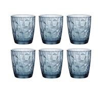 BORMIOLI ROCCO DIAMOND 6 Vaso Bajo Vidrio 30CL Transparente Con relieve Fabricado en Italia Ecológico Transparente