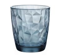BORMIOLI ROCCO DIAMOND Caja 6 Vasos Bajos Vidrio 39 zul Brillo Fácil de limpiar Ecológico Azul