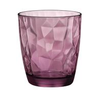 BORMIOLI ROCCO DIAMOND Caja 6 Vasos Bajos Vidrio 39CL Morado Brillo Fácil de limpiar Ecológico Morado
