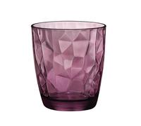 Bormioli Rocco Diamond CF.3 Vaso DE Agua Roca DIÁMETRO Morado, Purple, 3 Unità (Confezione da 1)