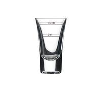 Bormioli Rocco Dublino 169249 - Juego de 6 vasos de chupito (57 ml, con trazo de 2 cl + 4 cl), transparente