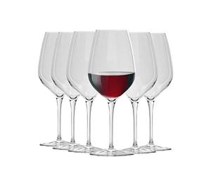 Bormioli Rocco InAlto Tre Sensi - Copa de vino (tamaño grande, 6 unidades, 18,5 onzas), transparente