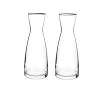 Bormioli Rocco Juego de 2 jarras Ypsilon, 18.5 onzas, jarra de cristal de estrella para agua, jugo, té helado o vino, fabricada en Italia.