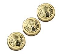 Bormioli Rocco naaa Rocco 2-1/4"""" 56 mm Quattro Stagioni 3 paquetes de tapas de 56 mm Oro