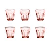 Bormioli Rocco Paquete De 6 Vasos Rockbar De Vidrio Cl 27, Rosa