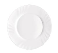 Bormioli Rocco Plato postre Ebro de vidrio opal 20 cm | Blanco, Vidrio opal, acabado brillo, 20 cm, apilable, apto para microondas, apto para frigorífico, fácil de limpiar
