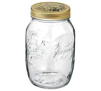 Bormioli Rocco Quattro Stagioni 79210 - Tarros para mermelada (6 unidades, 1000 ml, cierre, tapa 70 mm), dorado