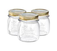 Bormioli Rocco Quattro Stagioni tarros de Cristal de Almacenamiento - Tradicional de la Cocina de Frasco con Tapa Tornillo Superior - 250 ml - Pack de 3