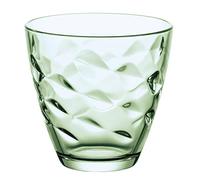 Bormioli Rocco Set de 6 Vasos Bajos Flora de Vidrio 26 cl | Verde, Vidrio, formato bajo, acabado con relieve, 6 piezas
