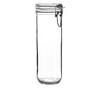 Bormioli Rocco Tarro para conserva Fido de vidrio 1,5 L | Transparente, Vidrio, forma cuadrada, acabado brillo, 1,5 L, cierre para conserva, apto para microondas, fácil de limpiar