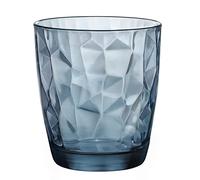 Bormioli Rocco - Vaso, Vidrio, Azul, 390 ml, 1 Unidad (Paquete de 1) | Azul, Vidrio, acabado con relieve