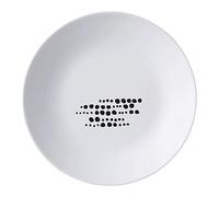 Bormioli Rocco White Moon - Plato hondo de 8.75 pulgadas, diseño de sfere, juego de 24