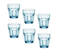 Bormioli Rocco Vaso Rock Bar Cristal Azul – Set de 6