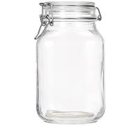 Bormioli - Tarro Grande Almacenamiento Frasco Tarro de Cristal con Cierre de Correa para 2 litros