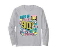 Born 80s but 90s Raised Me Vintage Colorful Party Theme 90s Manga Larga