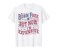 Born A Free But Now I'm Expensive Funny 4th Of July Camiseta