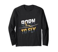 Born Fly Funny Diseño Gráfico de Born To Fly Manga Larga