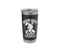 Born Free But Now I'm Expensive 4th Of July Women Rabbit I Vaso térmico de acero inoxidable de doble pared