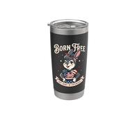 Born Free But Now I'm Expensive 4th Of July Women Rabbit Vaso térmico de acero inoxidable de doble pared