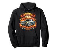 Born In 1976 Hot Rod Muscle Car Lovers 50th Birthday Sudadera con Capucha