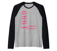 Born in 1989 Vintage Limited Edition Retro Birth Year 1989 Camiseta Manga Raglan