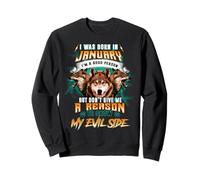 Born In January Birthday Wolf Funny Boy Men Wolves Lovers Sudadera