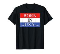 Born in Jerusalem USA Parody Funny Sarcastic Ironic Camiseta