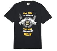 Born in July All Men Equal Best Are Born In July Birthday Comfort Colors Adult Heavyweight T-Shirt