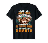 Born In July Birthday Guy Funny Boy Men Wolf Lover Camiseta