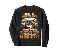 Born In March Birthday Guy Funny Boy Men Wolf Lover Sudadera
