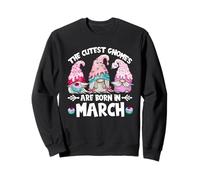 Born In March GNOME For Women Men Kids Cute Birthday Gnomes Sudadera