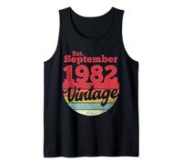 Born in September 1982 Vintage Birthday Camiseta sin Mangas