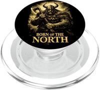 Born of The North Guerrero Vikingo Diseño Nórdico Hombre PopSockets PopGrip para MagSafe