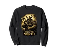 Born of The North Guerrero Vikingo Diseño Nórdico Hombre Sudadera