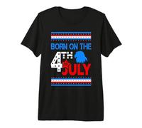 Born On The 4th of July American Patriotic Independence Day Camiseta Premium
