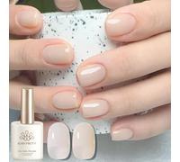 Born Pretty Esmalte de uñas UV Jelly Milky Rosa Claro Gel Esmalte de Uñas Transparente Natural UV LED Soak Off Manicure Gel Lacquer Varnish