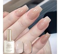 Born Pretty Esmalte de uñas UV Jelly Nude Rose Gel Esmalte de uñas Transparente Color Piel Natural UV LED Soak Off Manicure Gel Lacquer Varnish
