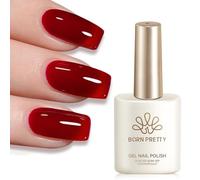 Born Pretty Esmalte de uñas UV Jelly Rojo Gel Esmalte de uñas transparente burdeos rojo oscuro UV LED Soak Off Manicure Gel Lacquer Varnish