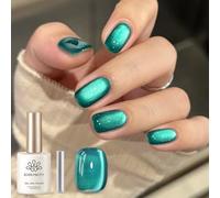 Born Pretty Esmaltes Ojo de Gato Semipermanentes para Uñas Cristal Azul Mar Pintauñas Semipermanentes Cat Magnético Eye Gel Polish