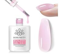 Born Pretty Pegamento para Uñas Postizas 8 EN 1, Base Gomosa Gel de Colocación Americana, Rosa Claro Adhesivo para Uñas para Extensión de Uñas y Constructor de Ápex, Adhesivo de Uñas en Cápsula UV/LED