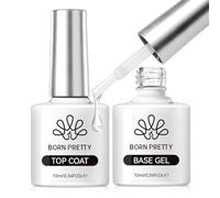 Born Pretty Top Coat Gel UV - No Wipe Super Gloss Base & Top Coat Long-Lasting, No se astilla ni descascarilla